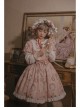 Bears Story Series OP Elegant Printing Doll Feeling Classic Lolita Pink Long Sleeve Dress