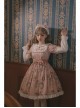 Bears Story Series OP Elegant Printing Doll Feeling Classic Lolita Pink Long Sleeve Dress