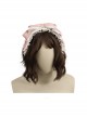 Bears Story Series KC Doll Feeling White Lace Pink Elegant Printing Bowknots Classic Lolita Headband