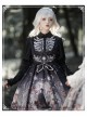 Black Fairy Tale Series JSK Darkness Printing Retro Gothic Lolita Sling Dress