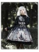 Black Fairy Tale Series JSK Darkness Printing Retro Gothic Lolita Sling Dress