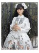 Black Fairy Tale Series Darkness Skeleton Printing Retro Gothic Lolita Long Sleeve Shirt