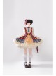 Clara Series JSK Nutcracker Themed Printing Christmas Sweet Lolita Apricot Back Straps Dress