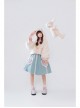 Bunny Series Autumn Winter Cream-colored Rabbit Ears Lambswool Short Coat