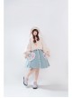 Bunny Series Autumn Winter Cream-colored Rabbit Ears Lambswool Short Coat