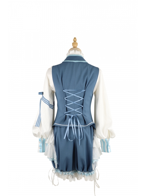 Alice Detective Series Embroidery Prince Retro Lolita Blue Vest