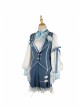 Alice Detective Series Embroidery Prince Retro Lolita Blue Vest