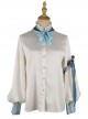 Alice Detective Series Stand-up Collar Prince Retro Classic Lolita White Long Sleeve Shirt