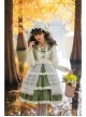 Immerse Springtime Series OP Pastoral Style Elegant Three-Section Hem Classic Lolita Long Sleeve Dress With Tulle Skirt