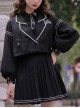 Taboo Book Series Embroidery Gothic Lolita Winter Black Lapel Short Coat