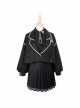 Taboo Book Series Embroidery Gothic Lolita Winter Black Lapel Short Coat