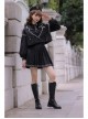 Taboo Book Series Embroidery Gothic Lolita Winter Black Lapel Short Coat