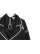 Taboo Book Series Embroidery Gothic Lolita Winter Black Lapel Short Coat