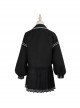 Taboo Book Series Embroidery Gothic Lolita Winter Black Lapel Short Coat