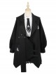 Taboo Book Series Embroidery Gothic Lolita Black Lapel Winter Loose Mid-length Cloak Coat