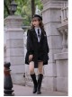 Taboo Book Series Embroidery Gothic Lolita Black Lapel Winter Loose Mid-length Cloak Coat