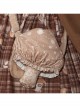 Mushroom Raccoon Series OP Cute Printing Plush Pockets Brown Hooded Sweet Lolita Long Sleeve Dress