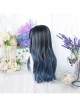 Black Gradient Blue Long Large Wave Curly Wig Classic Lolita Wigs