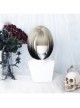 Gray Gradient Black Natural Fluffy Inner Buckle Short Wig Gothic Lolita Wigs