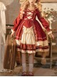 Sweet Dream Paradise Series OP Plaid Ruffle Multi-layer Stitching Hem Sweet Lolita Autumn Winter Long Sleeve Dress