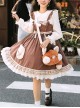 Snowball Meow Series JSK Plush Balls Bowknot Autumn Winter Sweet Lolita Ruffle Sling Dress