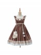 Snowball Meow Series JSK Plush Balls Bowknot Autumn Winter Sweet Lolita Ruffle Sling Dress