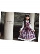 Lost Dreams Series JSK Bowknot Retro Printing Darkness Gothic Lolita Sling Dress