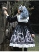 Lost Dreams Series OP Printing Retro Navy Collar Gothic Lolita Long Sleeve Dress