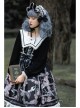 Lost Dreams Series OP Printing Retro Navy Collar Gothic Lolita Long Sleeve Dress