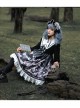 Lost Dreams Series OP Printing Retro Navy Collar Gothic Lolita Long Sleeve Dress