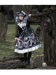 Lost Dreams Series OP Printing Retro Navy Collar Gothic Lolita Long Sleeve Dress