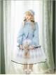 Candy Series Candy Color Cute Rabbit Ears Sweet Lolita Ruffle Hooded Puff Sleeve Short Outer Garment