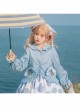 Candy Series Candy Color Cute Rabbit Ears Sweet Lolita Ruffle Hooded Puff Sleeve Short Outer Garment