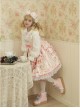 Cats Tea Party Series SK Bowknot Cute Printing Sweet Lolita Back Straps Skirt