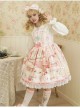 Cats Tea Party Series SK Bowknot Cute Printing Sweet Lolita Back Straps Skirt