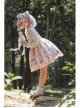 Cats Tea Party Series SK Bowknot Cute Printing Sweet Lolita Back Straps Skirt