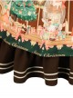 Christmas Story Series OP Christmas Printing Sweet Lolita Winter Brown Long Sleeve Dress