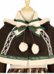 Christmas Story Series Warm Short Plush Sweet Lolita Winter Hooded Cloak