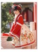 Chinese New Year Style Cute Tigers Printing JSK Sweet Lolita Winter Red Sleeveless Dress Short Coat Set