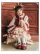 Cute Tigers Printing SK Chinese New Year Style Sweet Lolita Winter Red Skirt Top Vest Full Set