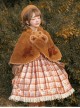 Mushroom Raccoon Series Winter Warm Sweet Lolita Brown Short Plush Hooded Cloak