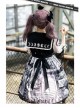 Little Tengu Series OP Doll Collar Printing Black Cute Gothic Lolita Short Sleeve Dress