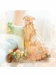 Afternoon Sweet Tea Series JSK Wave Dot Tulle Hem Cute Printing Sweet Lolita Yellow Sling Dress Short Sleeve Shirt Set