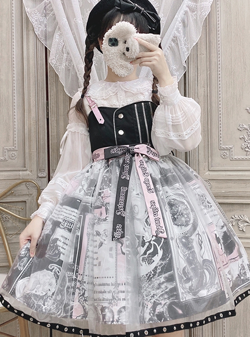 Little Tengu Series Doll Collar White Chiffon Sweet Lolita Long Sleeve Shirt