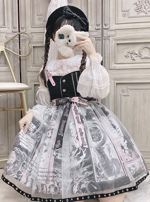Little Tengu Series Doll Collar White Chiffon Sweet Lolita Long Sleeve Shirt