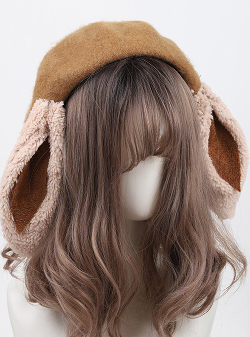 Cute Lop-eared Rabbit Autumn Winter Sweet Lolita Rabbit Ears Warm Beret