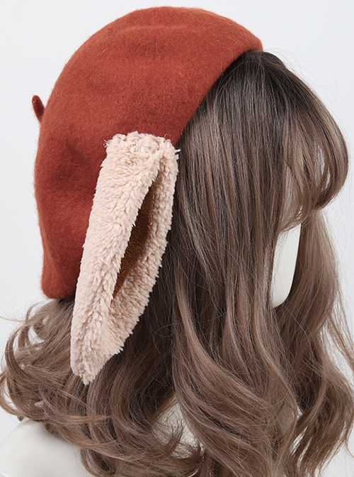 Cute Lop-eared Rabbit Autumn Winter Sweet Lolita Rabbit Ears Warm Beret