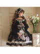 Gem Insect Series OP Printing Darkness Elegant Gothic Lolita Black Long Sleeve Dress