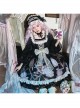 Gem Insect Series OP Printing Darkness Elegant Gothic Lolita Black Long Sleeve Dress