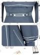 Book Of Lies Series JSK Concise Elegant Military Style Classic Lolita Blue Long Lapel Coat